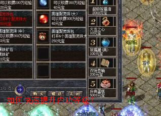 如何快速提升内功等级? 如何快速提升内功等级?